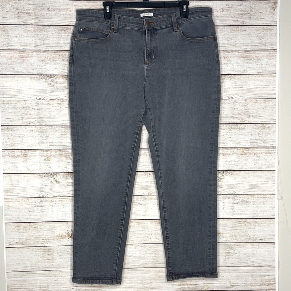 Eileen Fisher Gray Denim Crop Jeans Size 14
